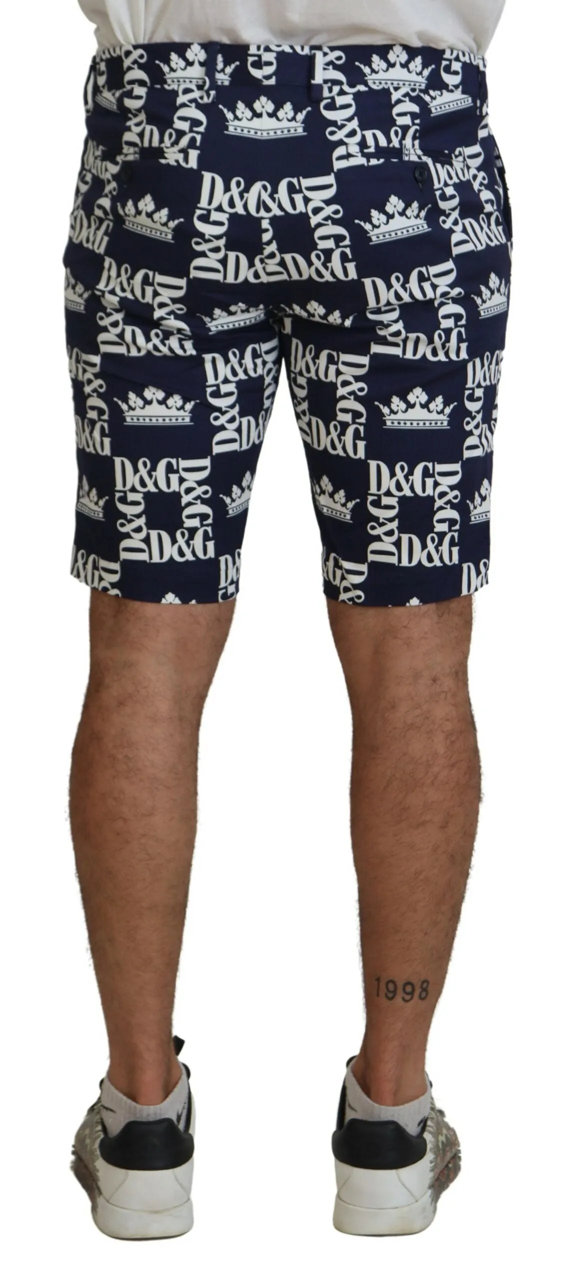 Dolce & Gabbana Casual Crown Print Chinos Men's Shorts