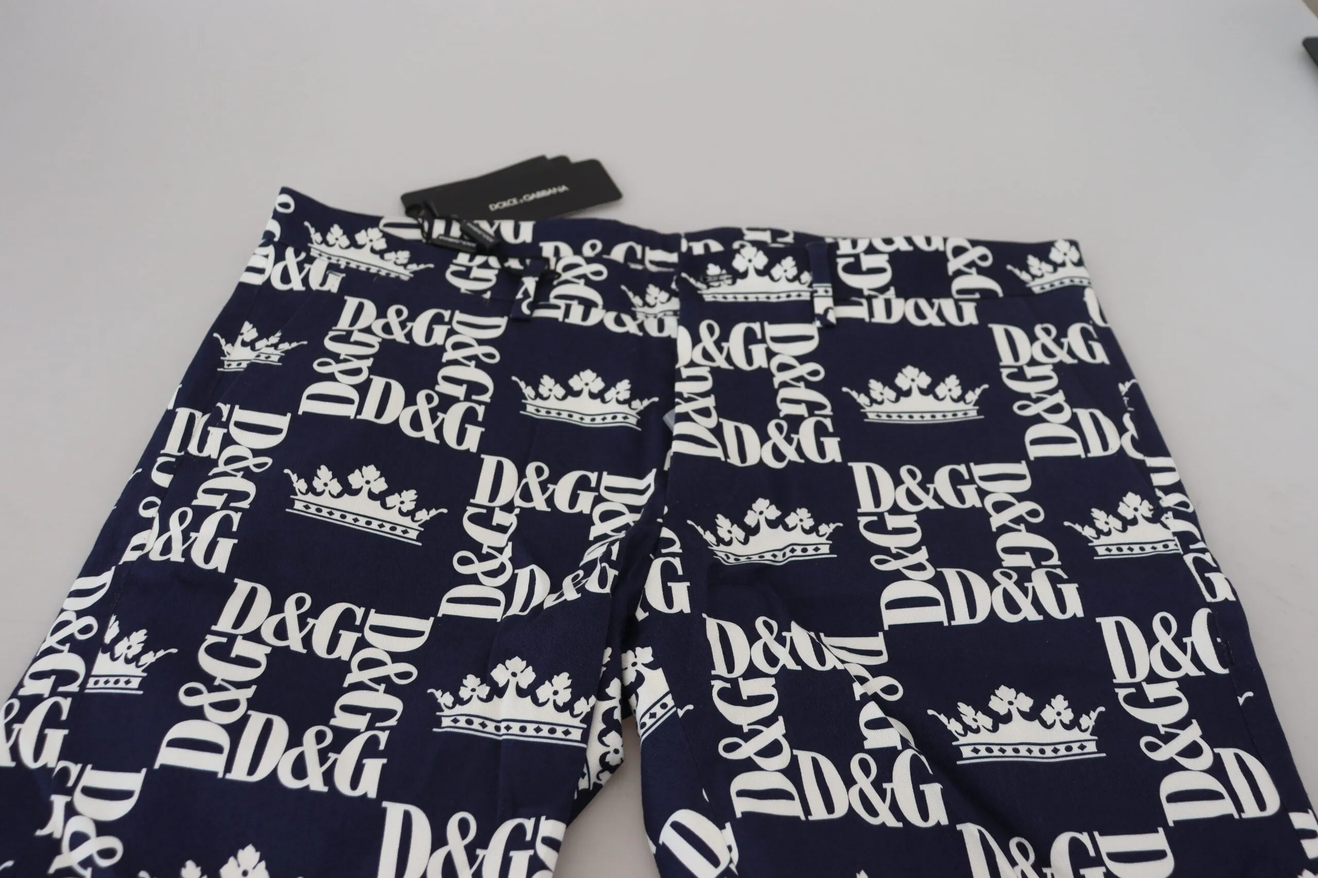 Dolce & Gabbana Casual Crown Print Chinos Men's Shorts