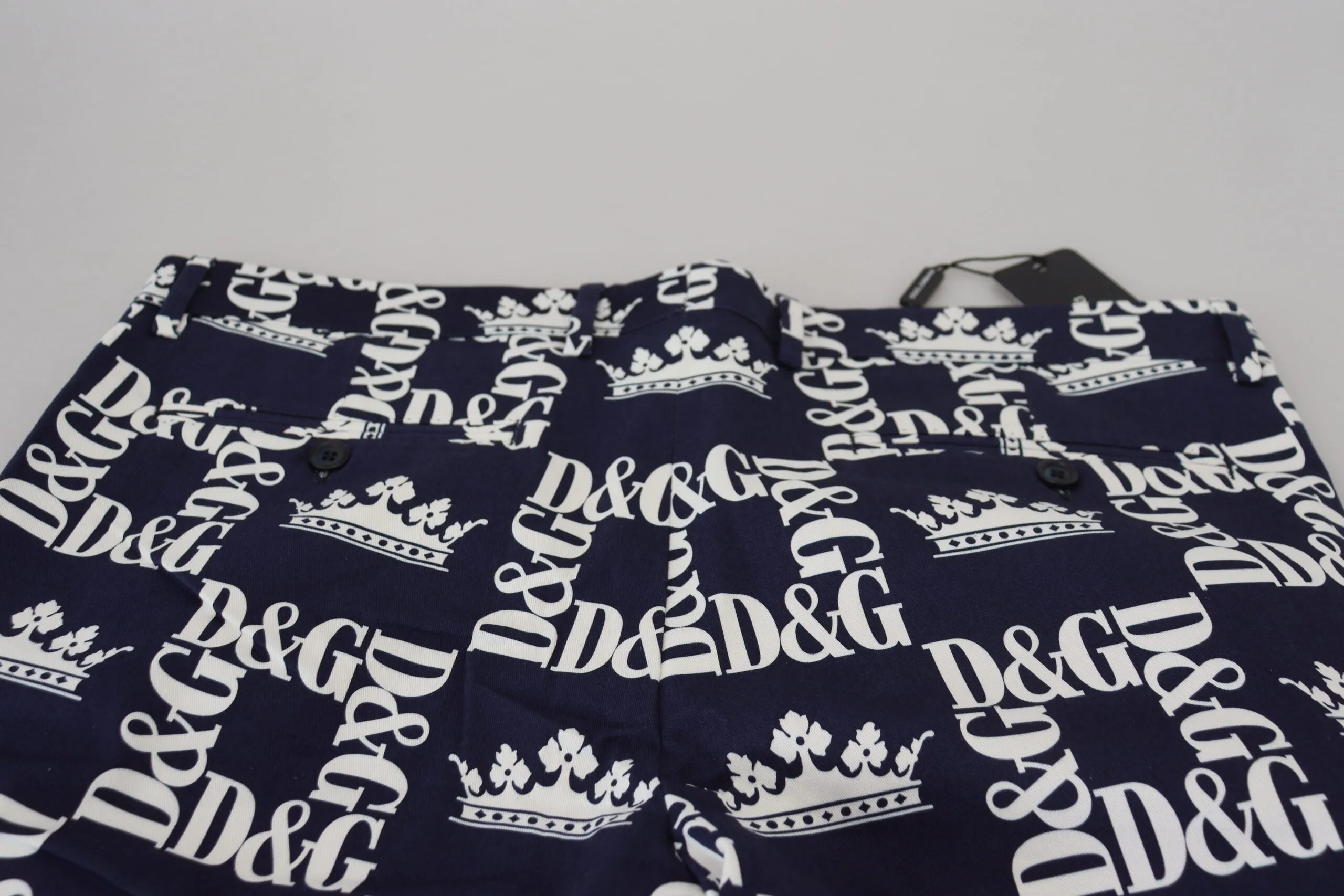 Dolce & Gabbana Casual Crown Print Chinos Men's Shorts