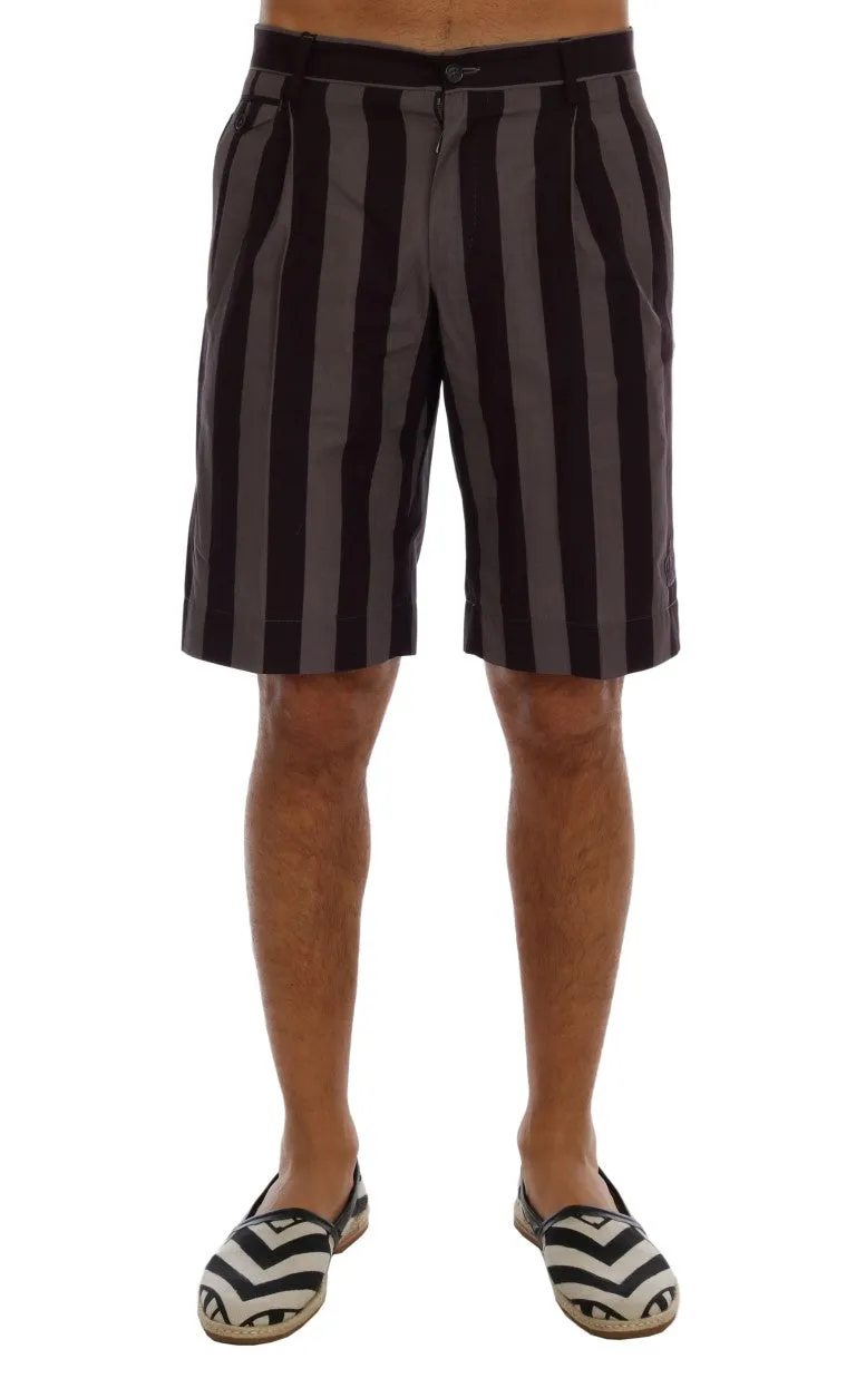 Dolce & Gabbana Casual Striped Cotton Men's Shorts