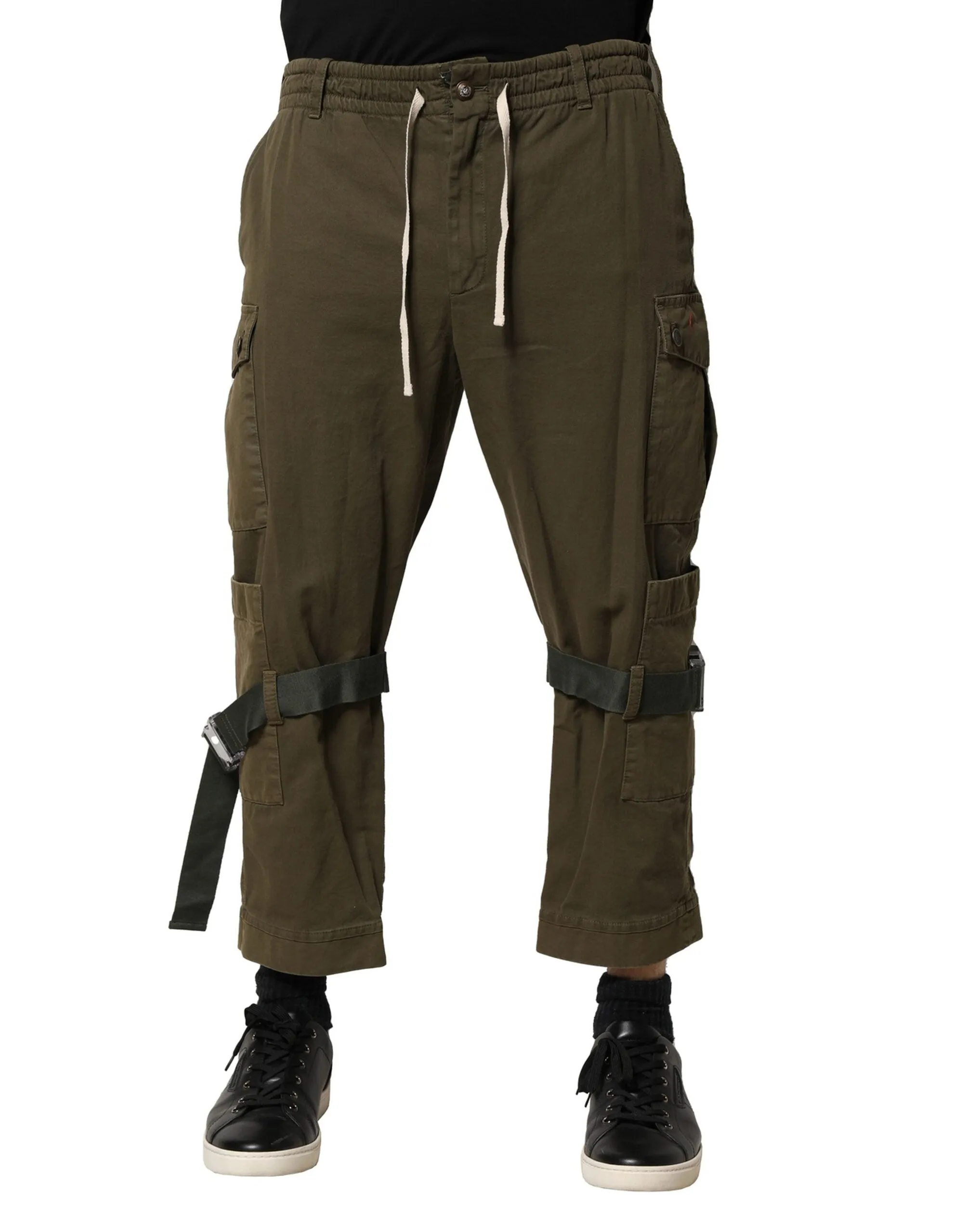 Dolce & Gabbana Cotton Cargo Drawstring Men's Pants