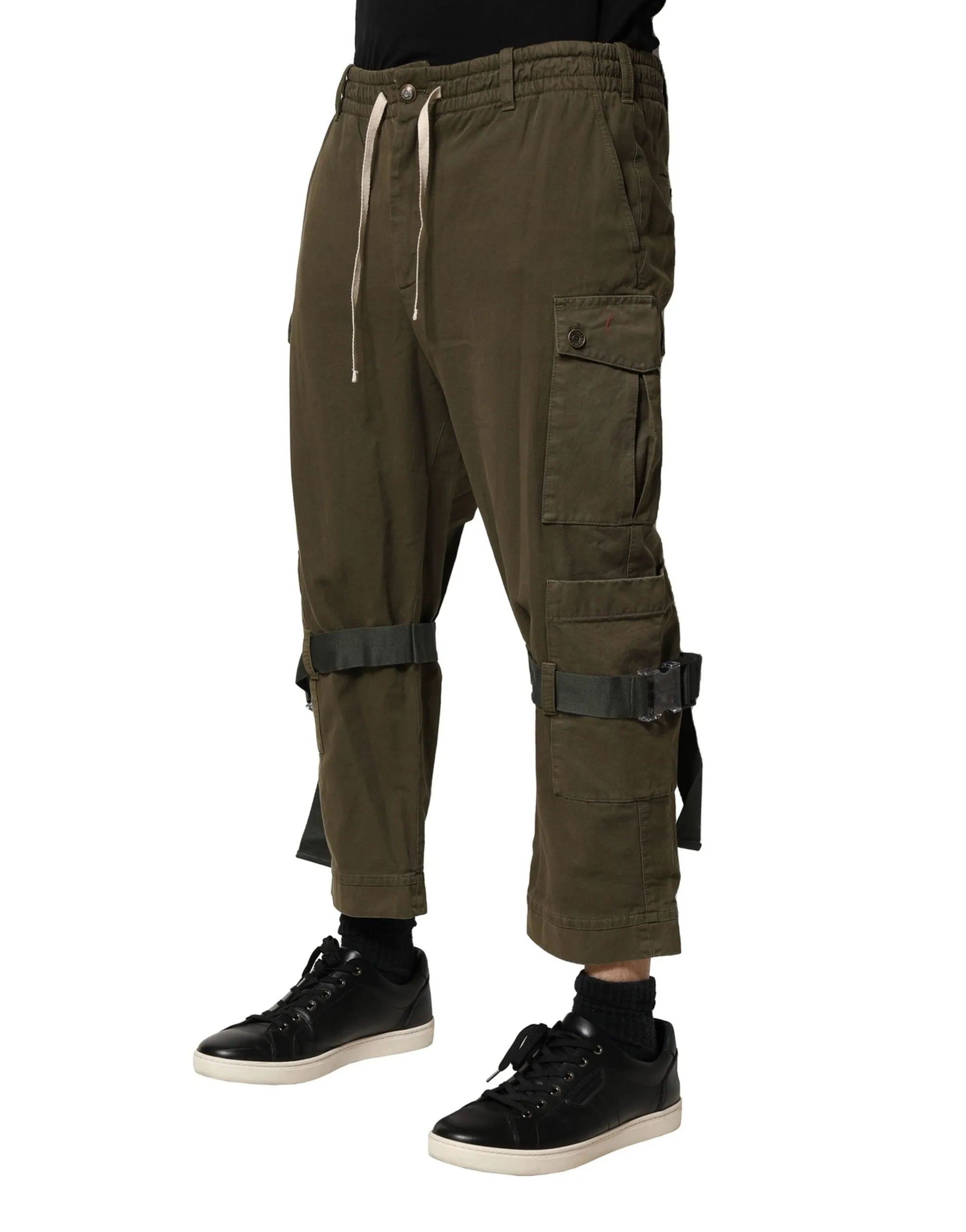 Dolce & Gabbana Cotton Cargo Drawstring Men's Pants