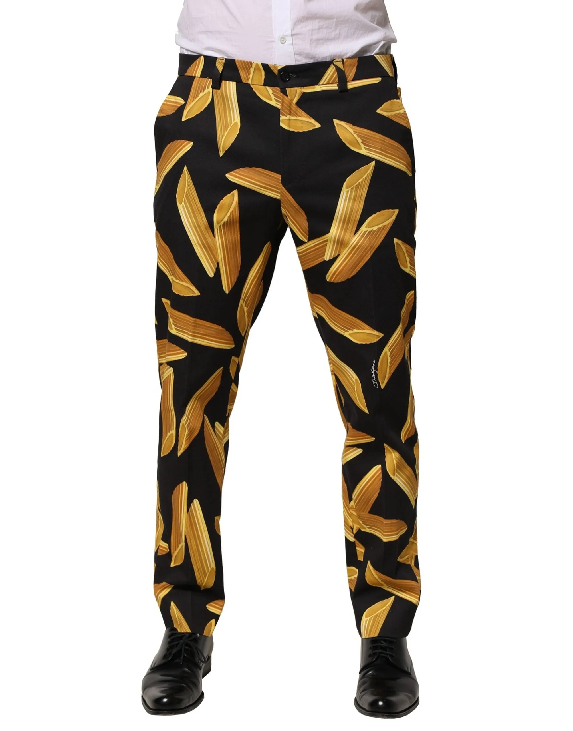 Dolce & Gabbana Pasta Print Tape Men Men's Pants