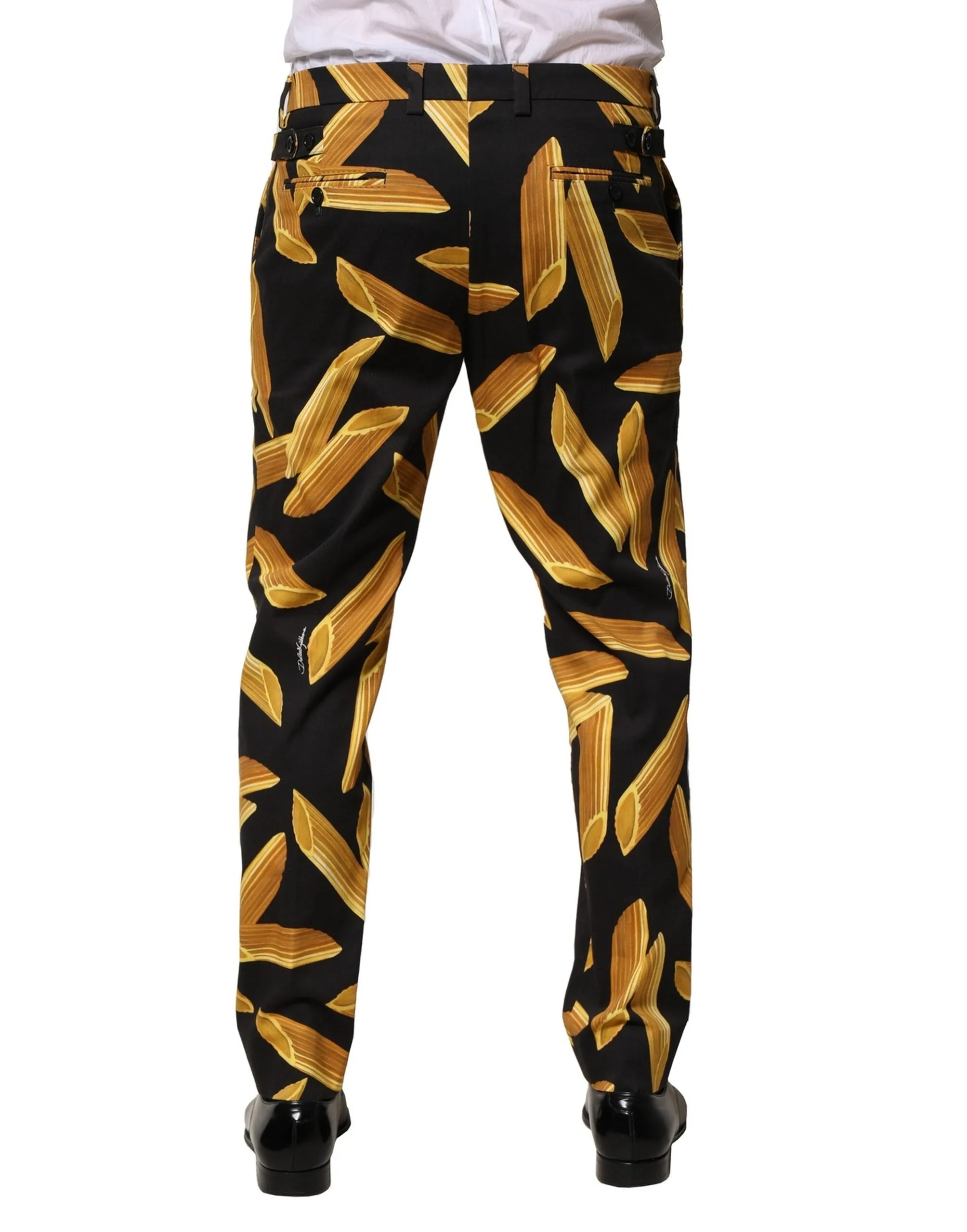 Dolce & Gabbana Pasta Print Tape Men Men's Pants
