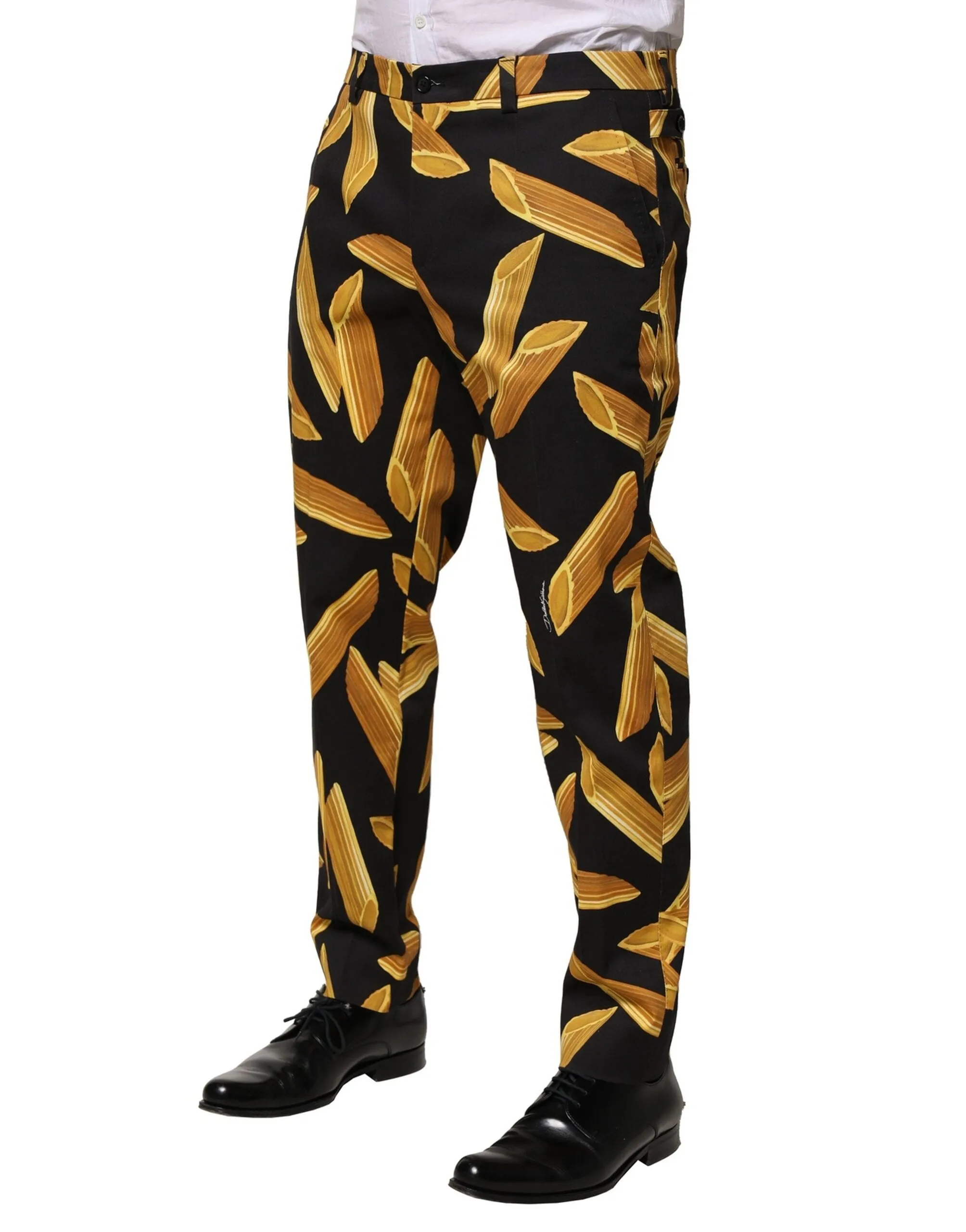 Dolce & Gabbana Pasta Print Tape Men Men's Pants