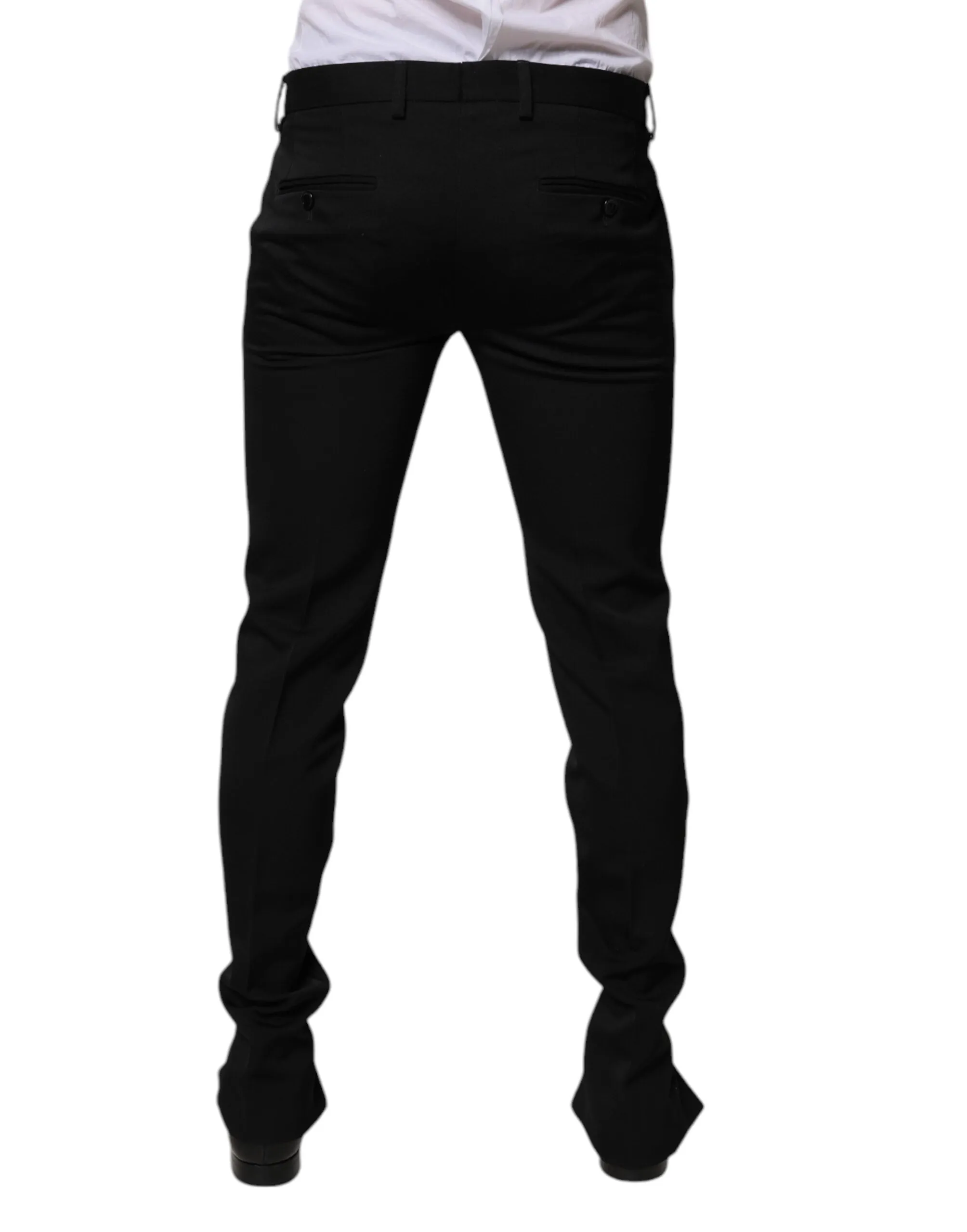 Dolce & Gabbana Wool Tape Formal Dress Men's Pants