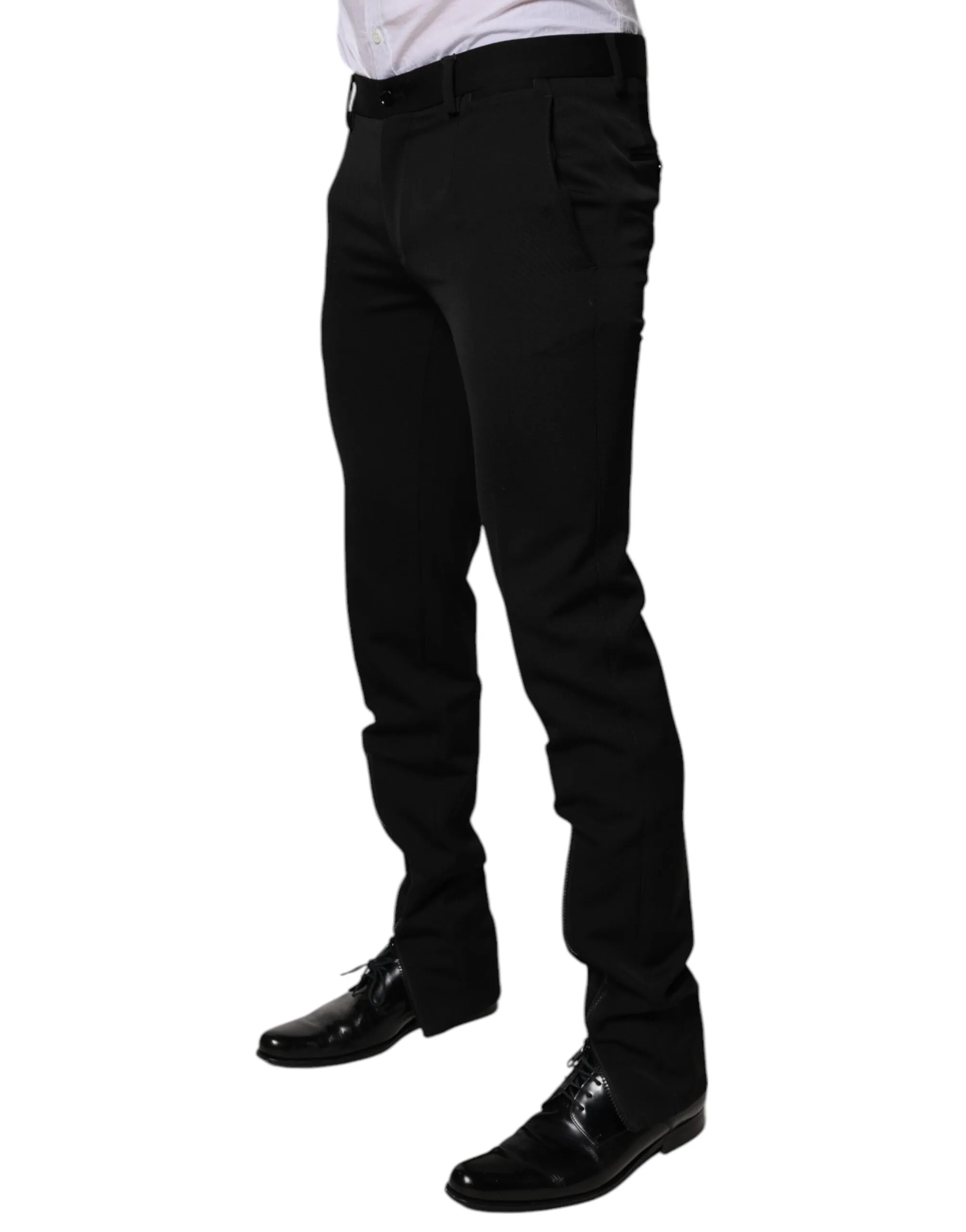 Dolce & Gabbana Wool Tape Formal Dress Men's Pants