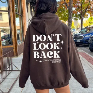 Don't Look Back Back Logo Hoodie postpartum clothes sale