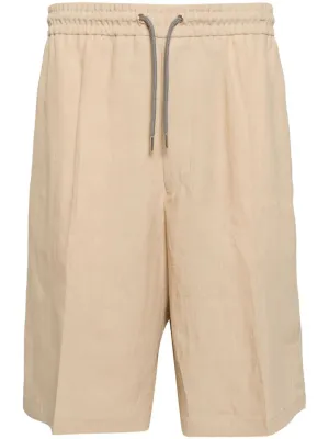 Drawstring-Waist Linen Shorts cheap mens pants online