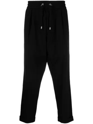 Drop-Crotch Cropped Trousers cheap bottoms online shop
