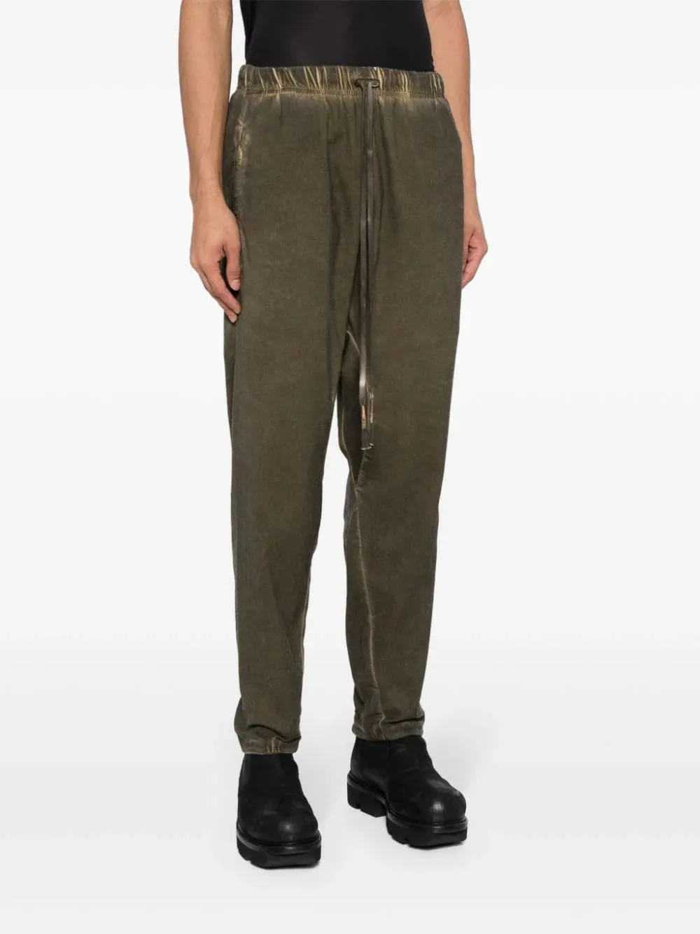 Drop-Crotch Drawstring Trousers