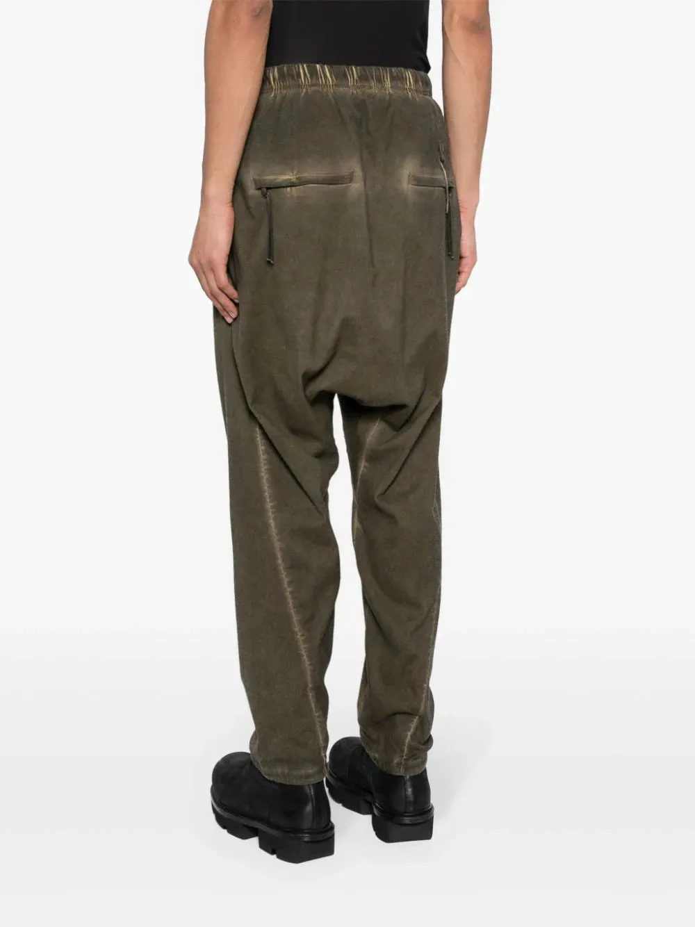 Drop-Crotch Drawstring Trousers