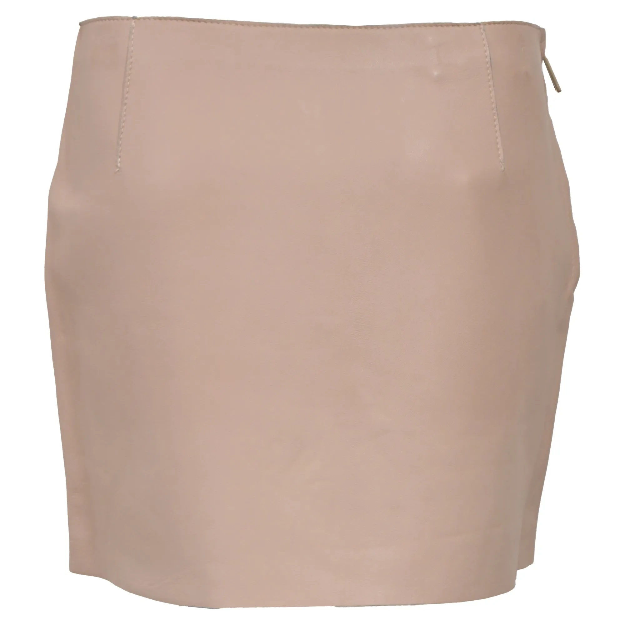 Dsquared2 Mini Pencil Skirt in Nude Leather