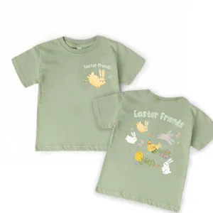 Easter Friends Kids Front & Back T-Shirt girls jeans best deals