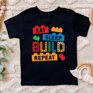 Eat Sleep Build Repeat Lego T-Shirt boys apparel promo code