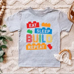 Eat Sleep Build Repeat Lego T-Shirt boys apparel promo code