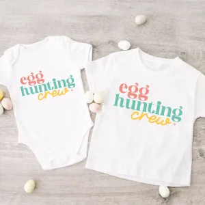 Egg Hunting Crew Matching White T-shirt & Baby Vest cheap baby clothes online