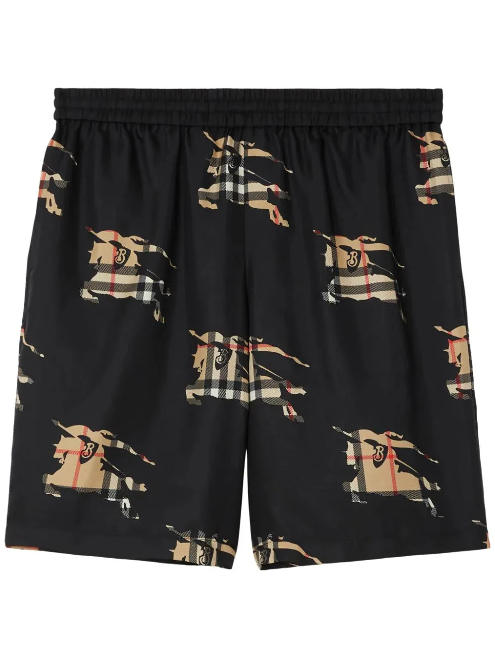Ekd-Print Elasticated Silk Shorts cheap mens pants online