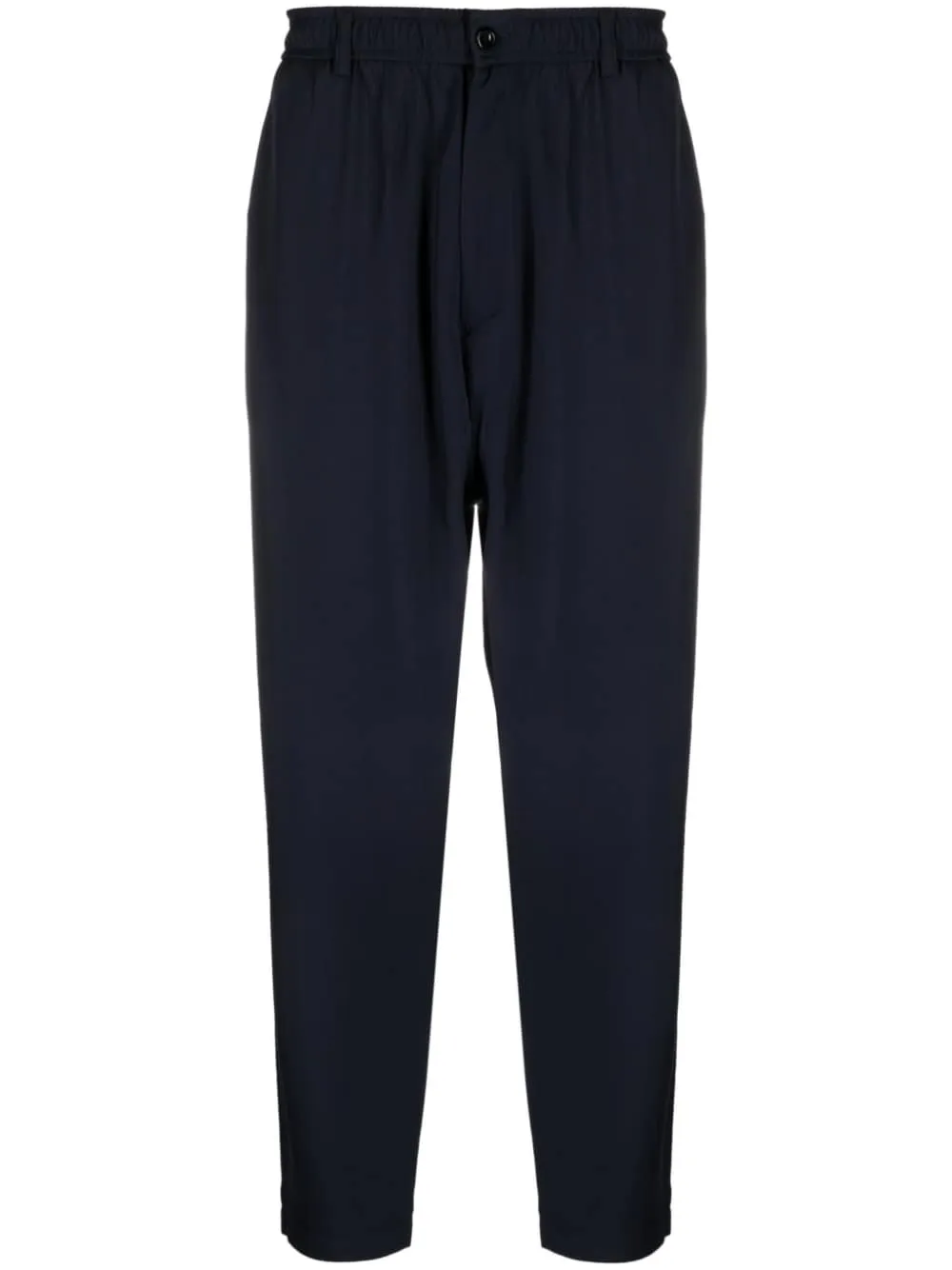 Elasticated-Waistband Tapered Trousers cheap bottoms online shop