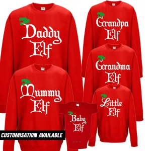 Elf Family Matching Christmas Sweatshirts (MRK X) dad jeans best price