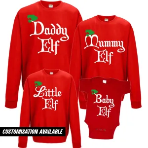 Elf Family Matching Christmas Sweatshirts (MRK X) dad jeans best price