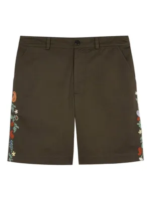 Embroidered Cotton Shorts cheap mens pants online