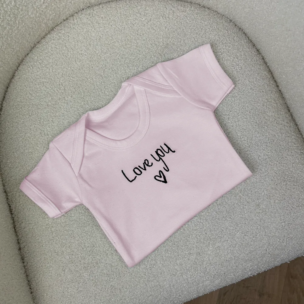 Embroidered Handwriting Baby Vest