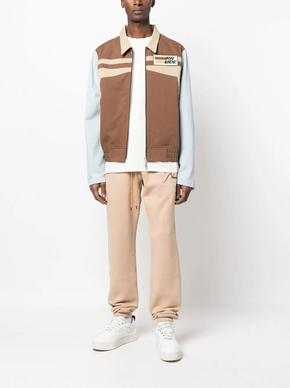 Embroidered-Logo Cotton Track Pants