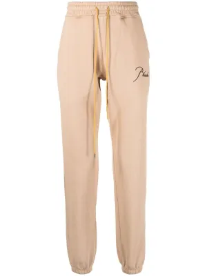 Embroidered-Logo Cotton Track Pants cheap bottoms online shop