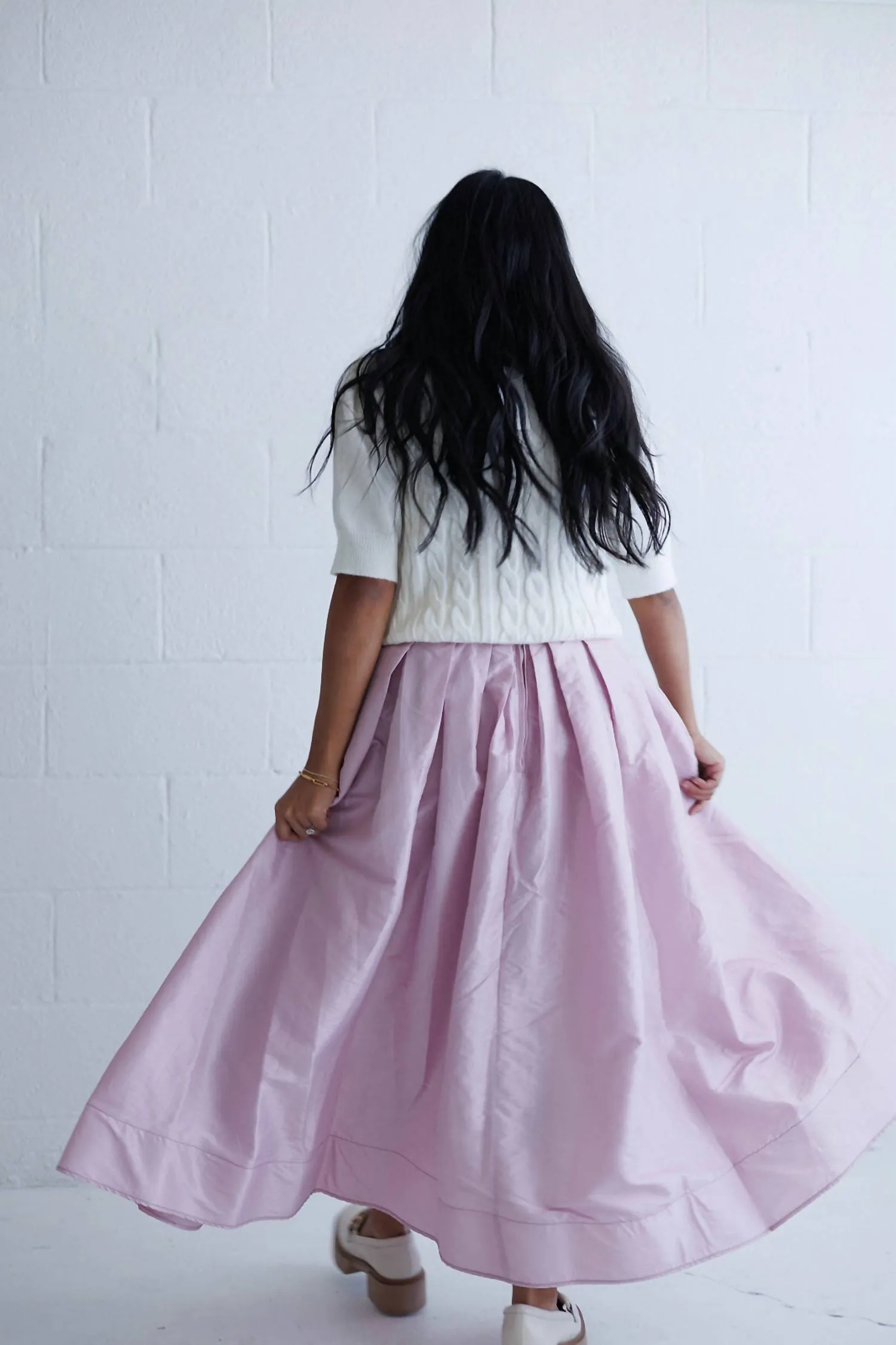 Emilia Full Skirt In Plum Blossom