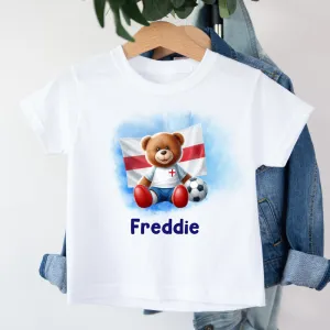 England Bear Personalised Kids T-Shirt boys wear best deals