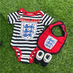 England Official Navy Striped 3 Piece Baby Set 90 mens dad clothes online