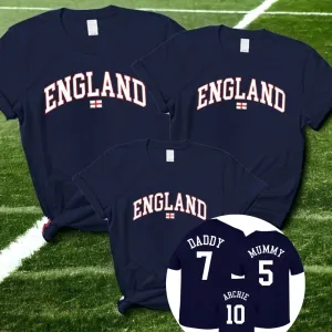 England Stadium Family T-Shirts Navy daddy outfits clearance
