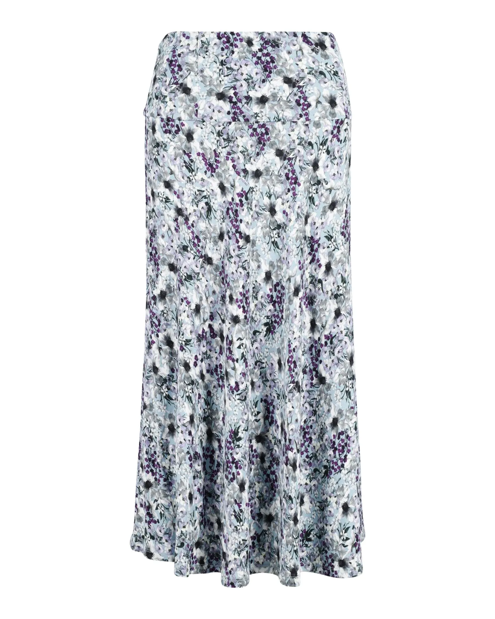 Erdem Floral Print Midi Skirt in Multicolor Viscose