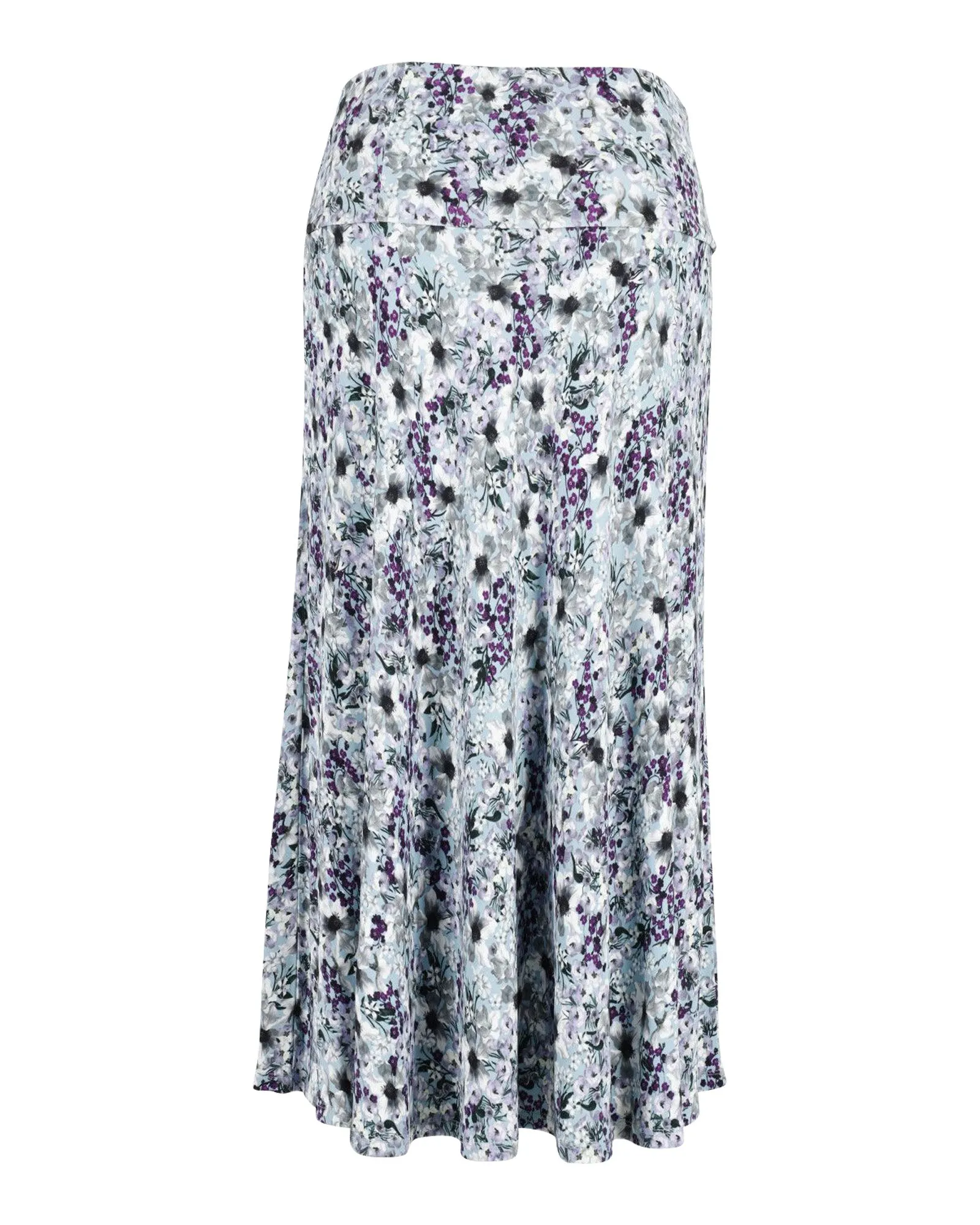 Erdem Floral Print Midi Skirt in Multicolor Viscose