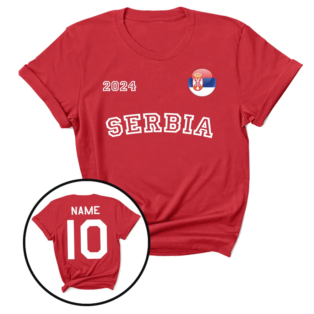 Euros Serbia Supporters T-Shirt daddy outfits clearance