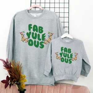 Fab Yule Ous Reindeer Christmas Matching Grey Sweatshirts pregnancy clothes clearance