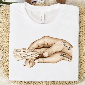 Family Hands- Personalised T-Shirt dad bod shirts discount