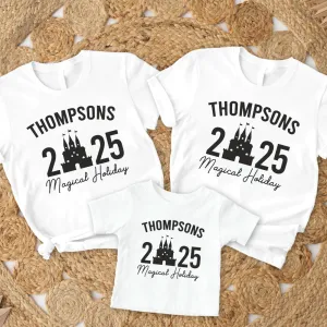 Family Magical Trip Personalised Name & Year T-Shirts discount mum dresses
