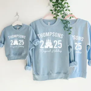 Family Magical Trip Summer Personalised Name & Year Sweatshirts dad fashion outlet