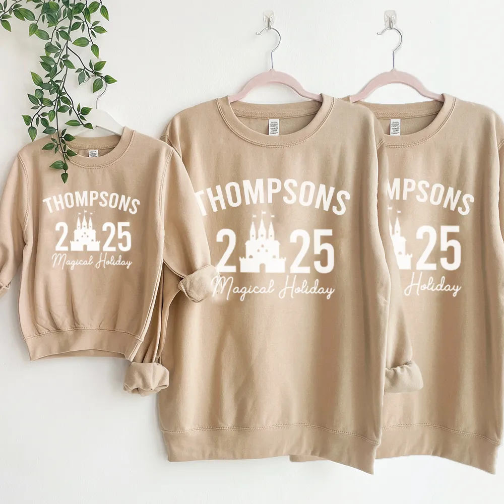 Family Magical Trip Summer Personalised Name & Year Sweatshirts dad fashion outlet