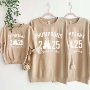 Family Magical Trip Summer Personalised Name & Year Sweatshirts dad fashion outlet