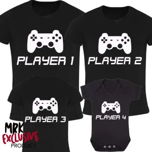 Family Matching Gamer Tees (MRK X) mens dad clothes online