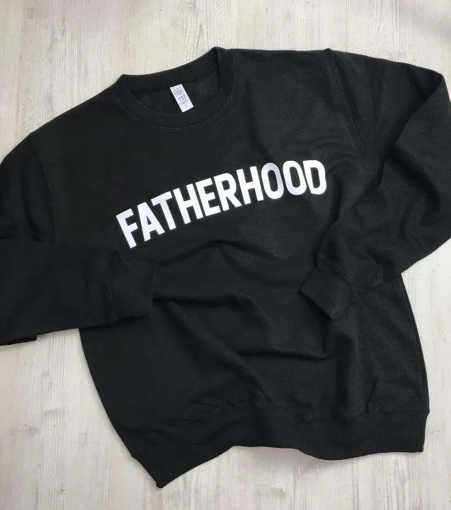 Fatherhood Crew Sweater - Black (MRK X) dad jeans best price