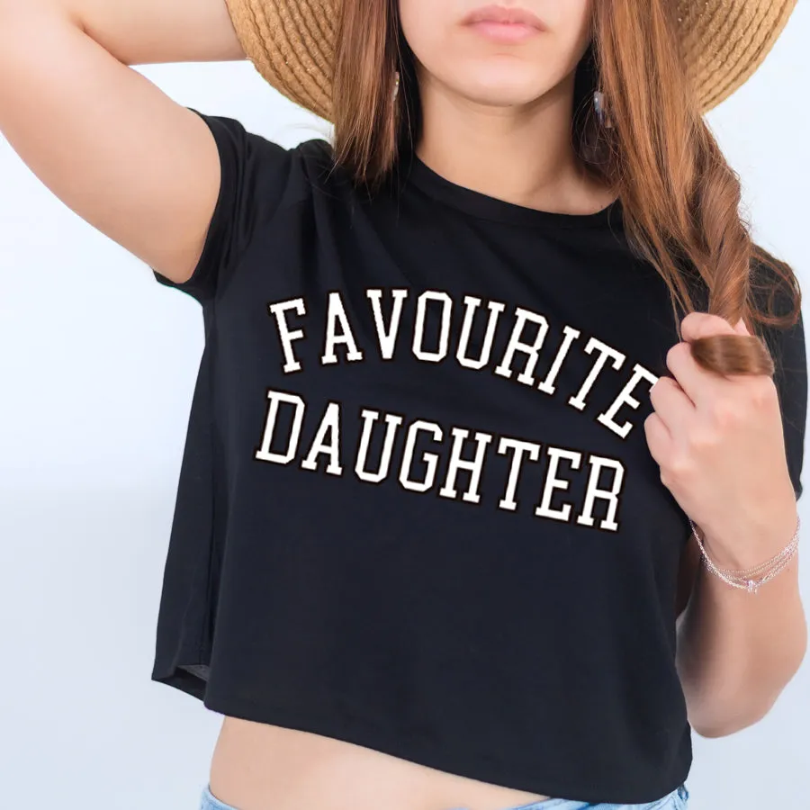 Favourite Daughter Varsity Cropped T-Shirt maternity dresses promo