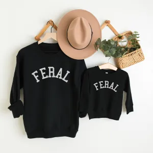 Feral College Matching Mum & Kids Sweatshirts maternity wear outlet