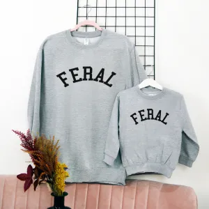 Feral College Matching Mum & Kids Sweatshirts maternity wear outlet