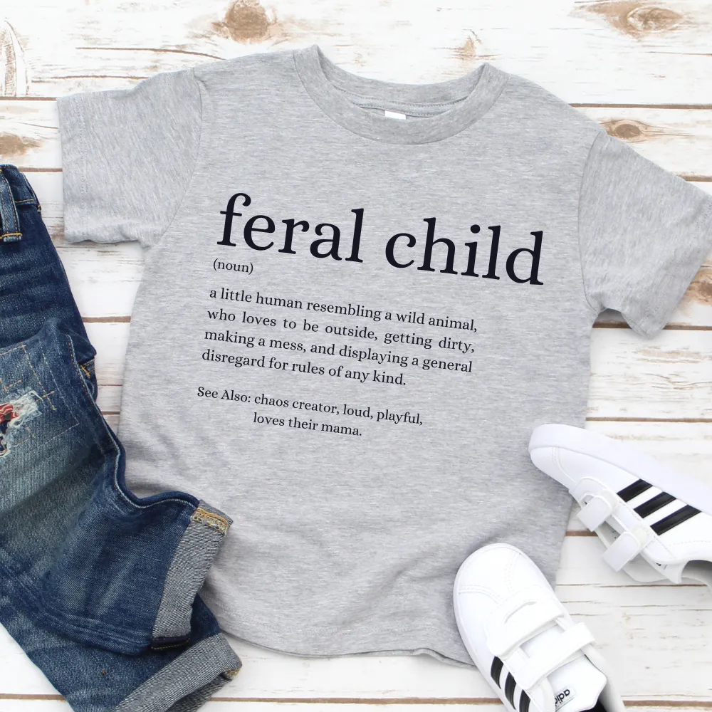 Feral Definition Kids Tee boys apparel promo code