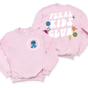 Feral Kids Club Front & Back Graphic Sweatshirt girls skirts clearance