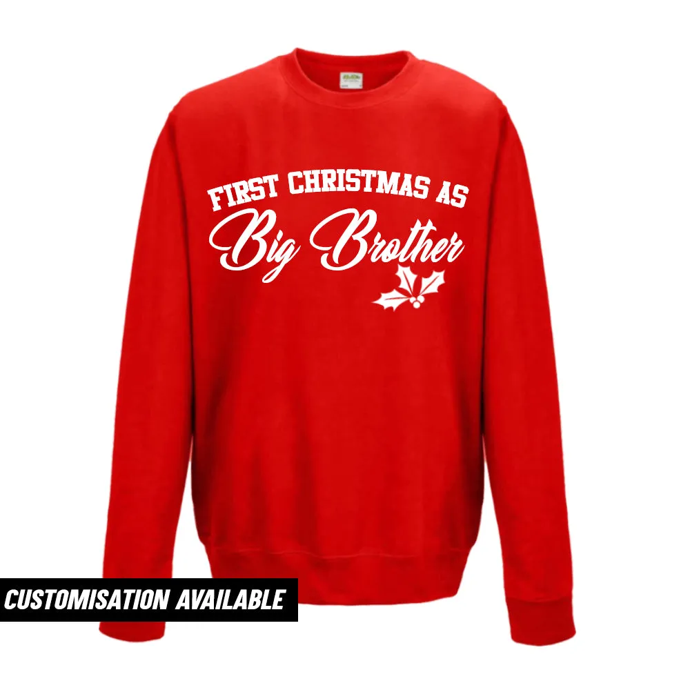First Christmas As Brother Sweatshirt (MRK X) boys outfits online store
